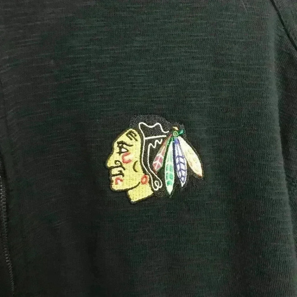 Chicago Black Hawks Men Black Large Pullover - Picture 4 of 7